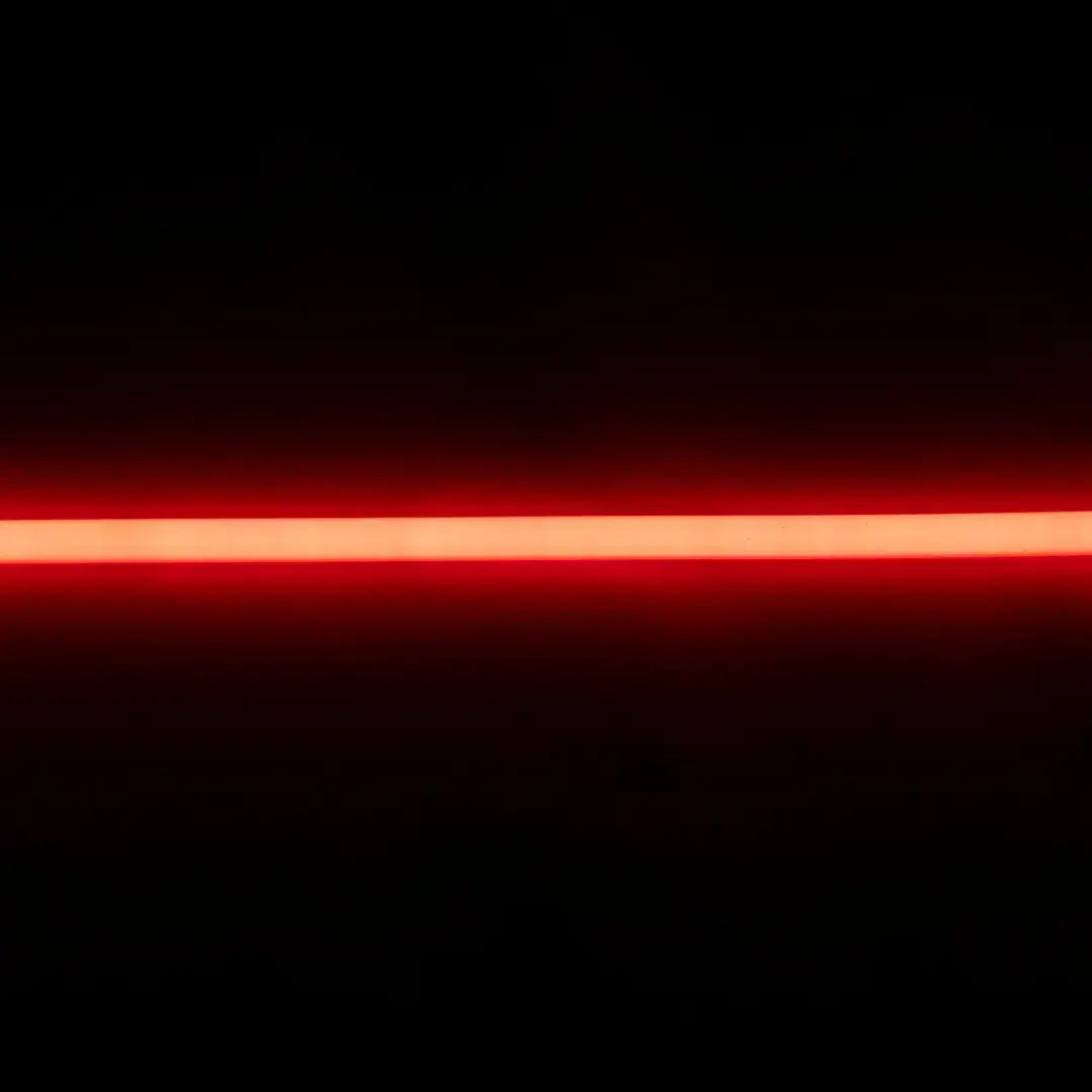 Glowing red flex neon horizontal light strip for architectural neon and vertical bending displays