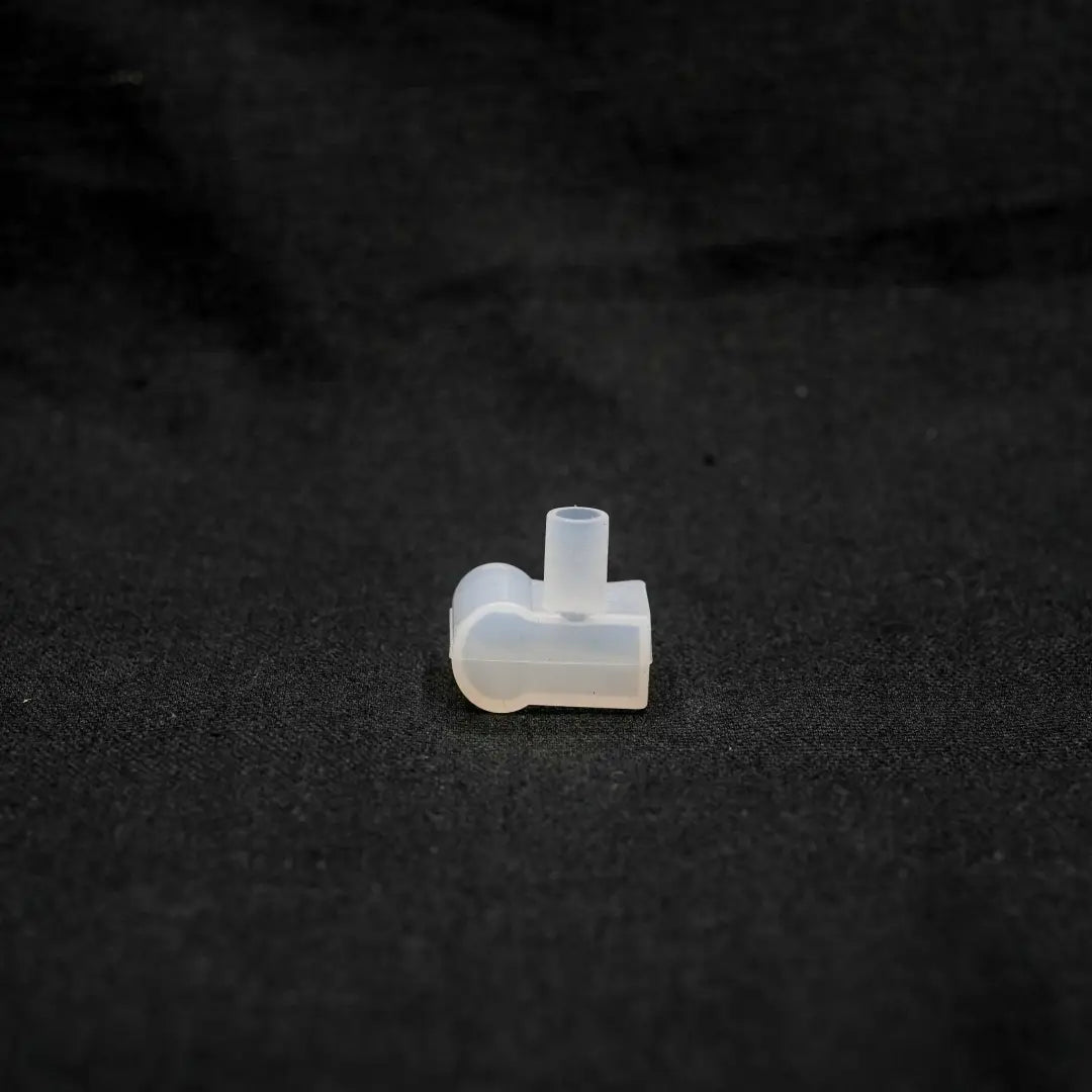 White plastic L-shaped connector for 10x13x22 landscape series exit end cap for flexible neon lighting