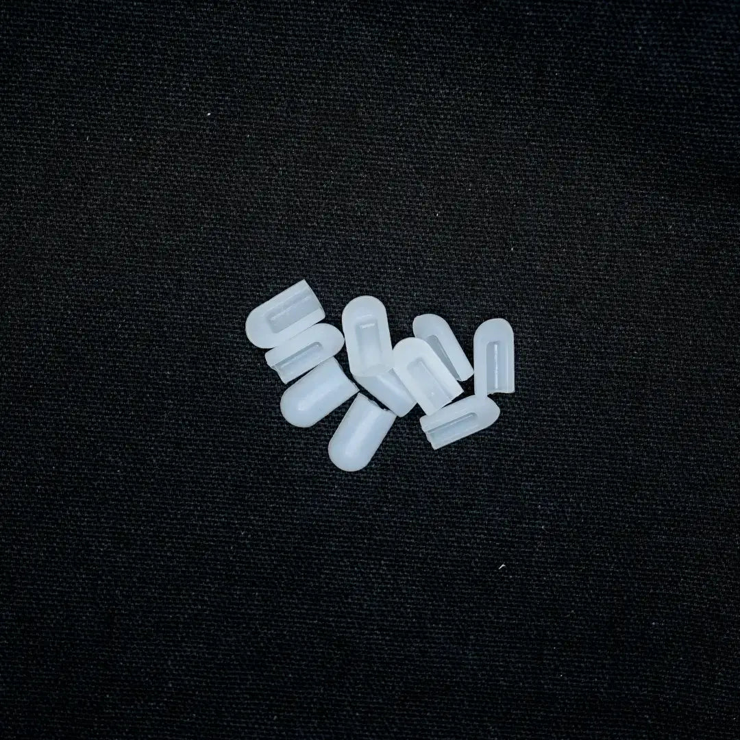 White oval-shaped pills for 8x16 flex neon installation and coloured end caps