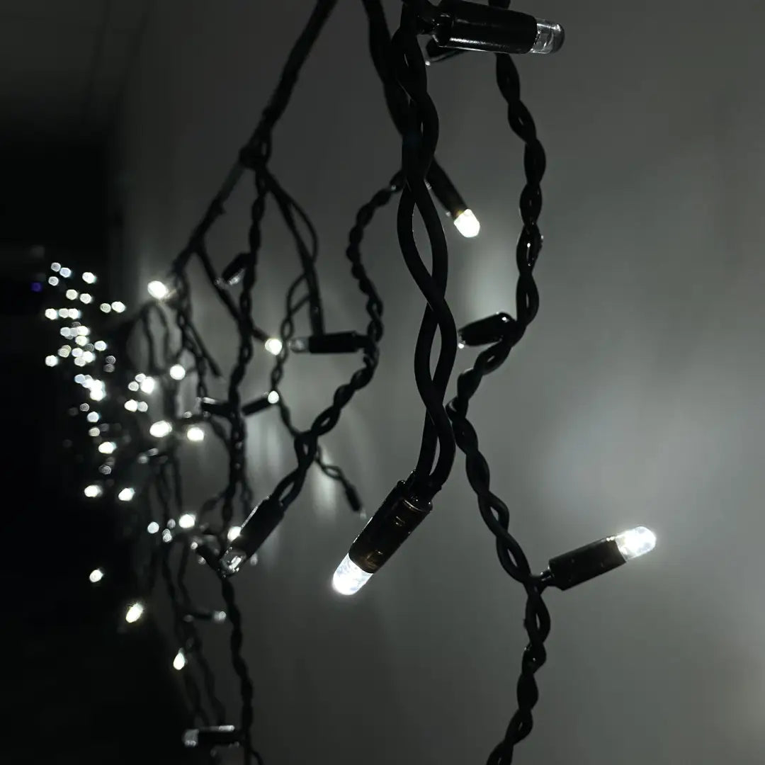 5M Icicle Pure White White Twinkling Fairy Lights with 0.3M & 0.5M Dropper - Fairy Lights