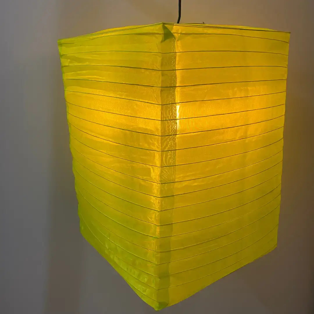 Lantern - 35cm Rectangle Apple Green - Festoon Bulbs
