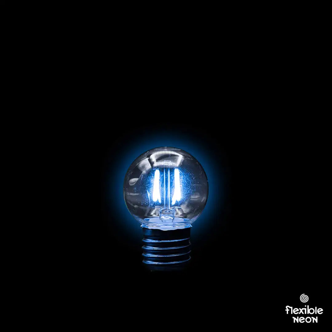 Bulb E27 G45 Clear Blue Double Filament - Festoon Bulbs