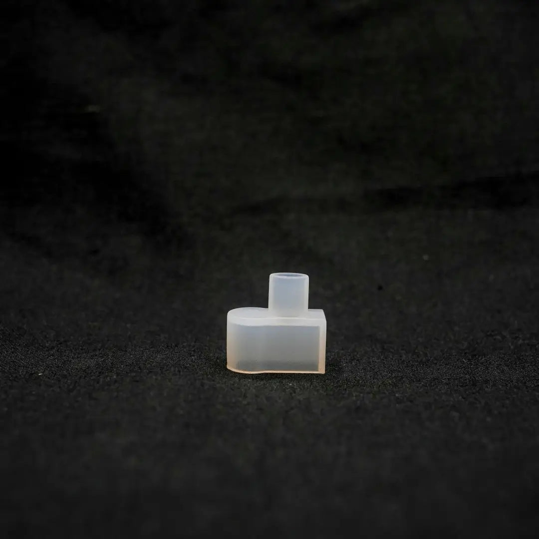 Translucent L-shaped plastic connector for universal series flexible neon lighting end cap