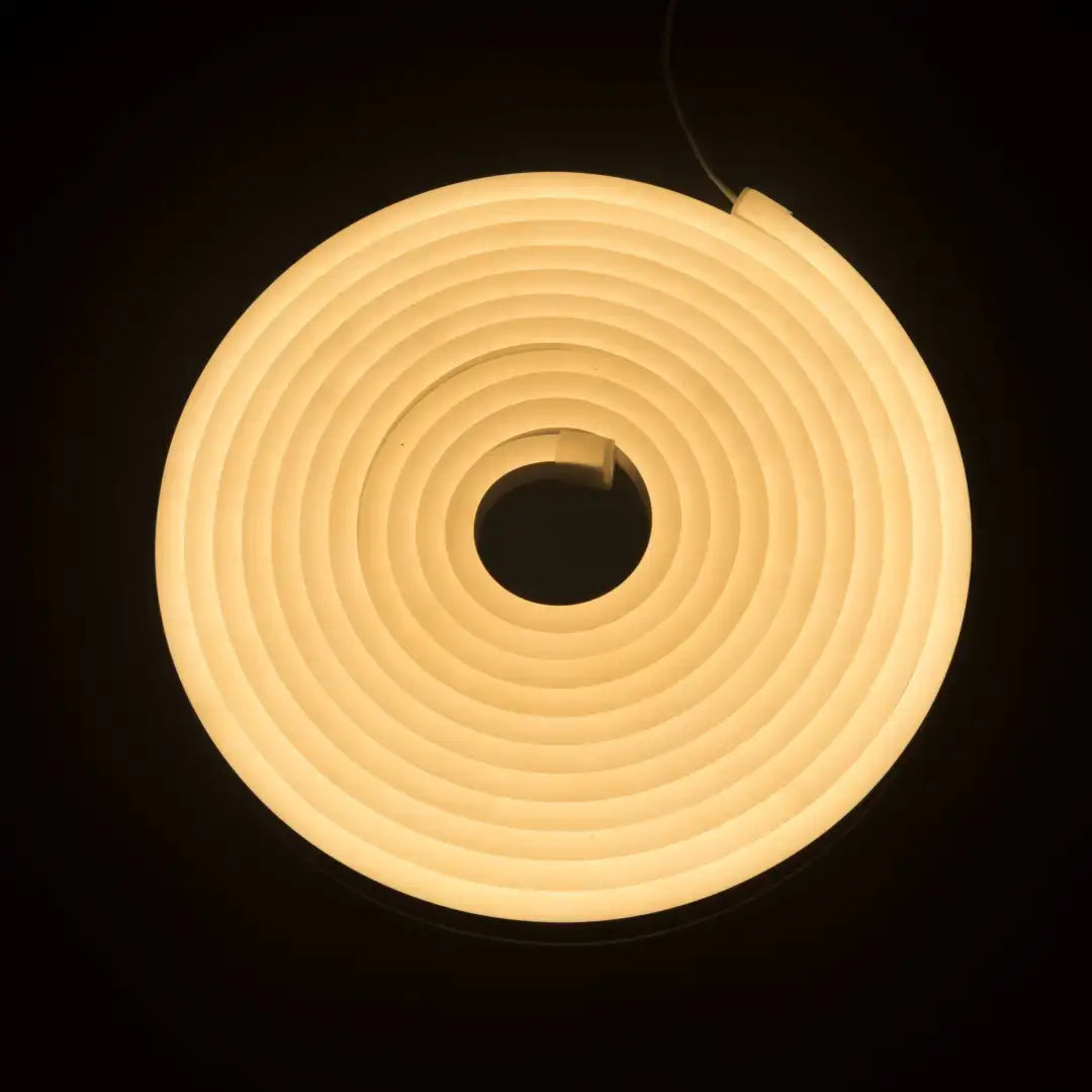 Glowing circular flexible neon LED with concentric rings for 8x16 Flex Neon 5m strip Warm White