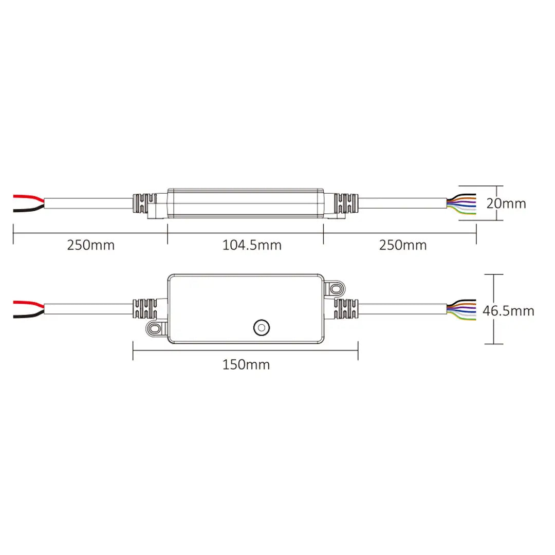 Waterproof 5-in-1 LED Controller (WiFi + 2.4G) – Max Output 12A - Accessories