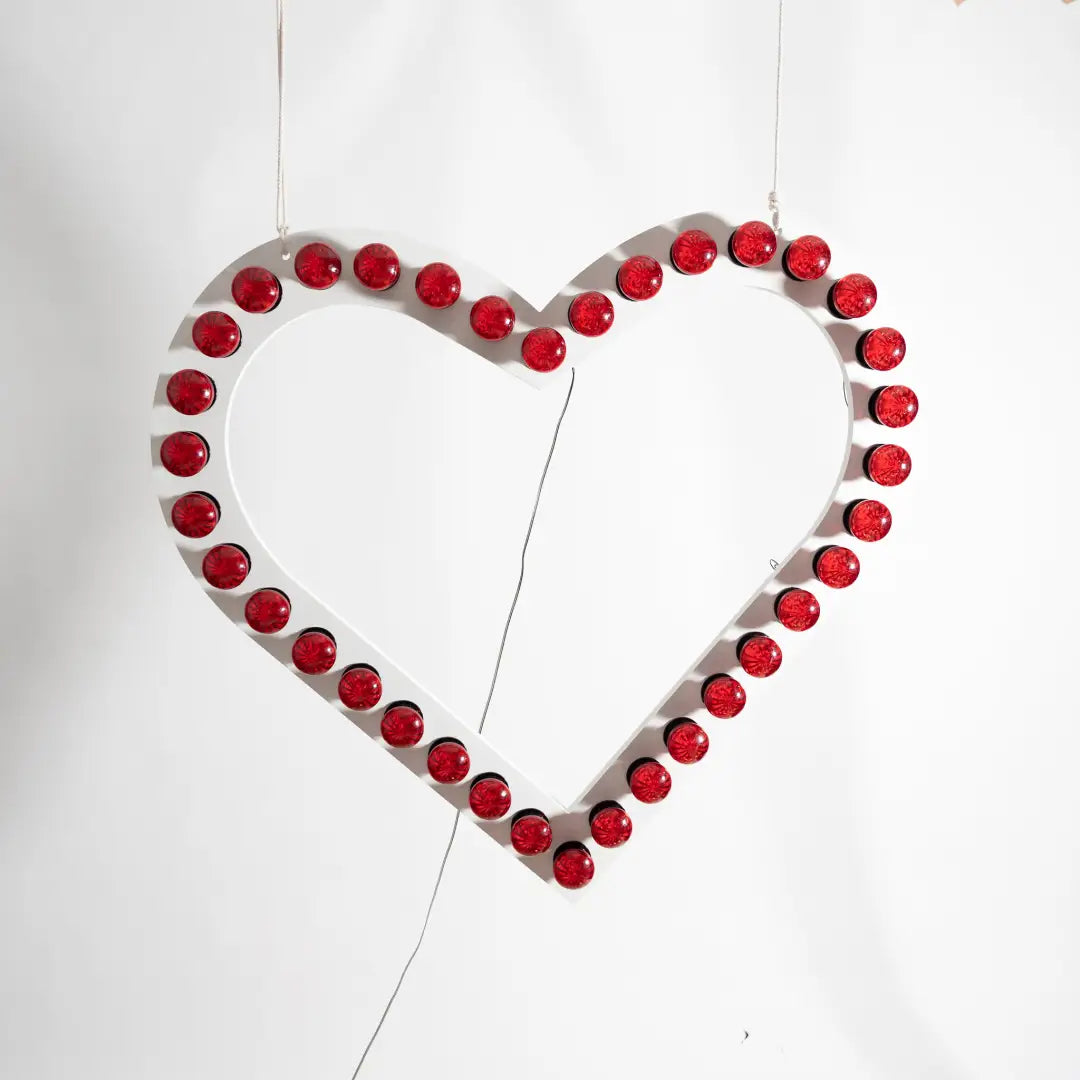 Skinny Heart Bulb Sign