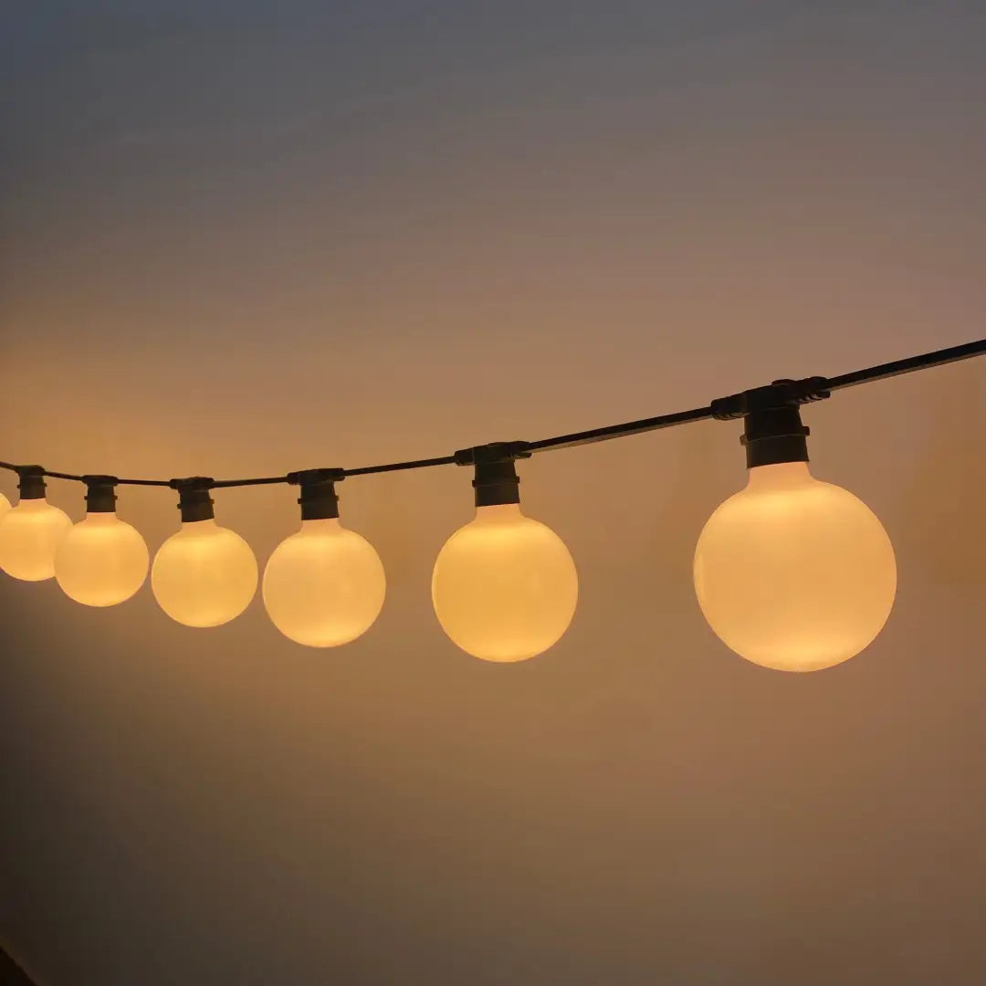 Warm White G125 Milky Festoon Lighting Per Meter - Festoon Lighting