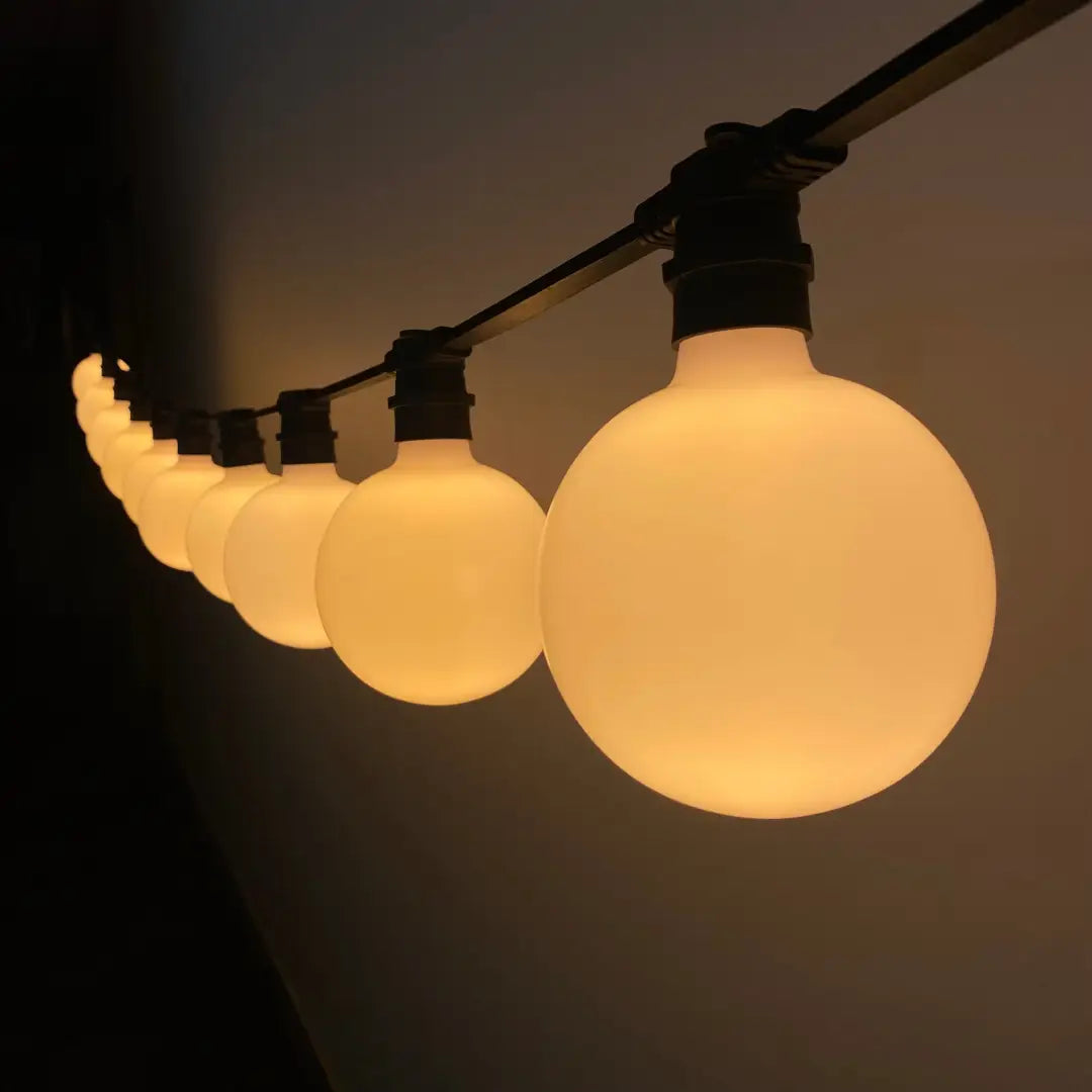 Warm White G125 Milky Festoon Lighting Per Meter - Festoon Lighting