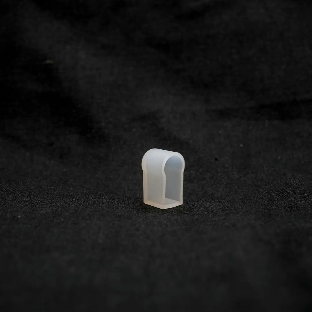 White plastic end cap with arched top for 10x13x22 Landscape Series or flexible neon applications