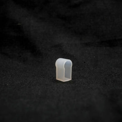 White plastic end cap with arched top for 10x13x22 Landscape Series or flexible neon applications