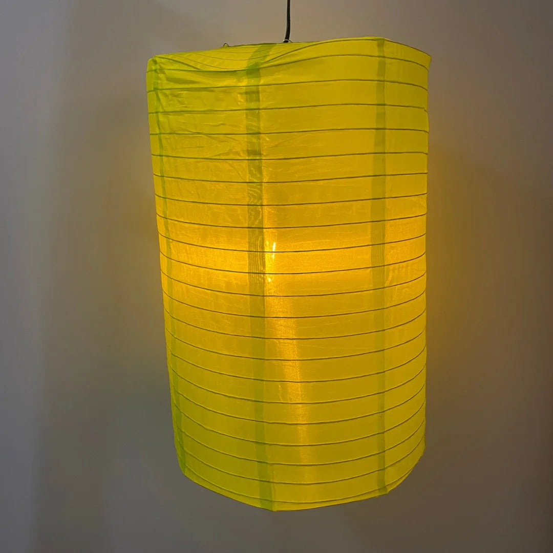 Lantern - 35cm Cylinder Apple Green - Festoon Bulbs