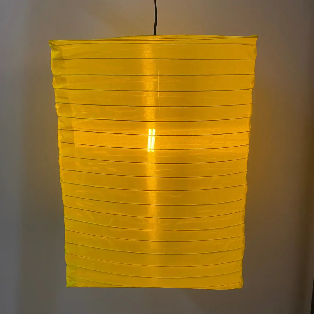 Lantern - 35cm Rectangle Yellow - Festoon Bulbs