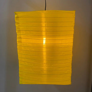 Lantern - 35cm Rectangle Yellow - Festoon Bulbs
