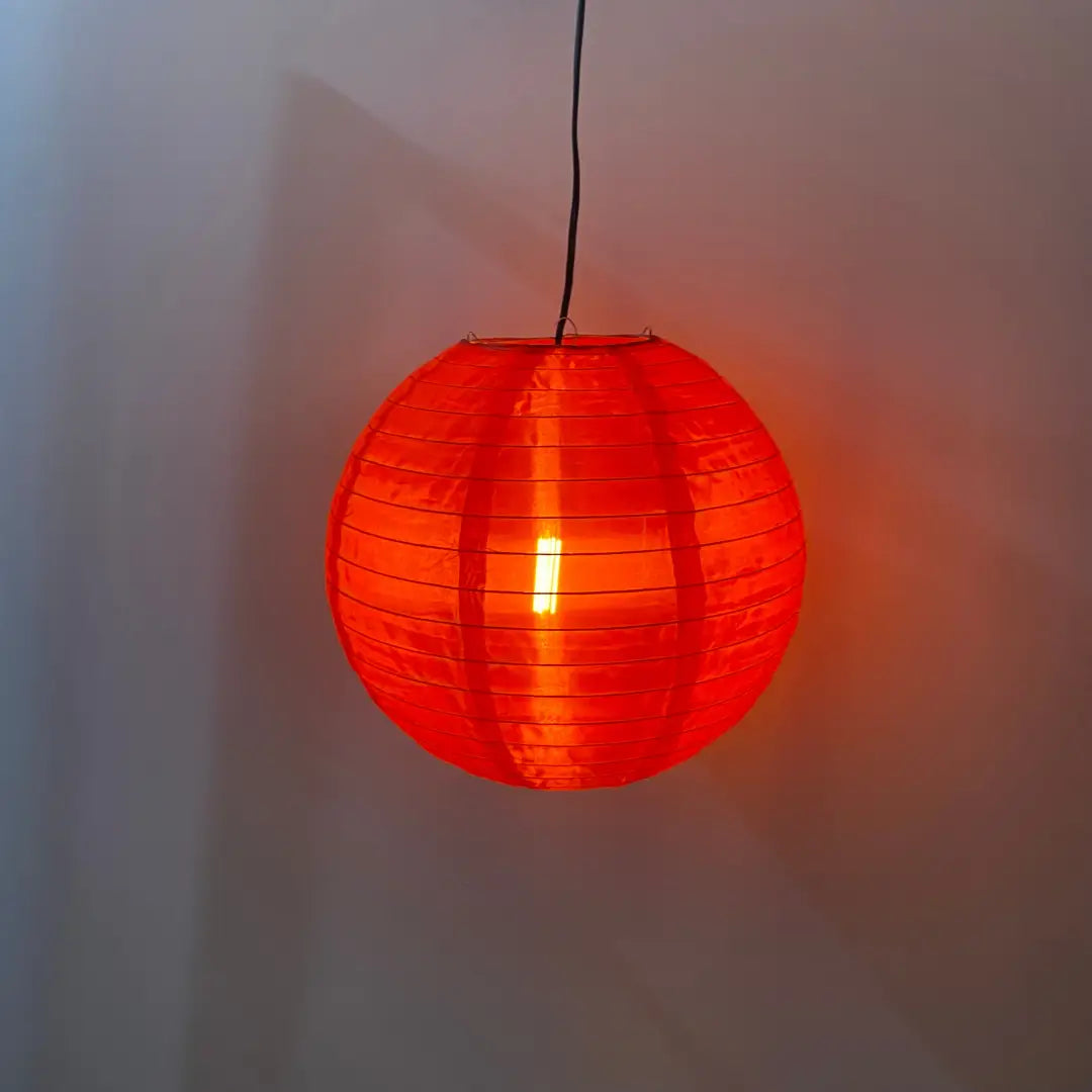 Lantern - 35cm Round Red - Festoon Bulbs