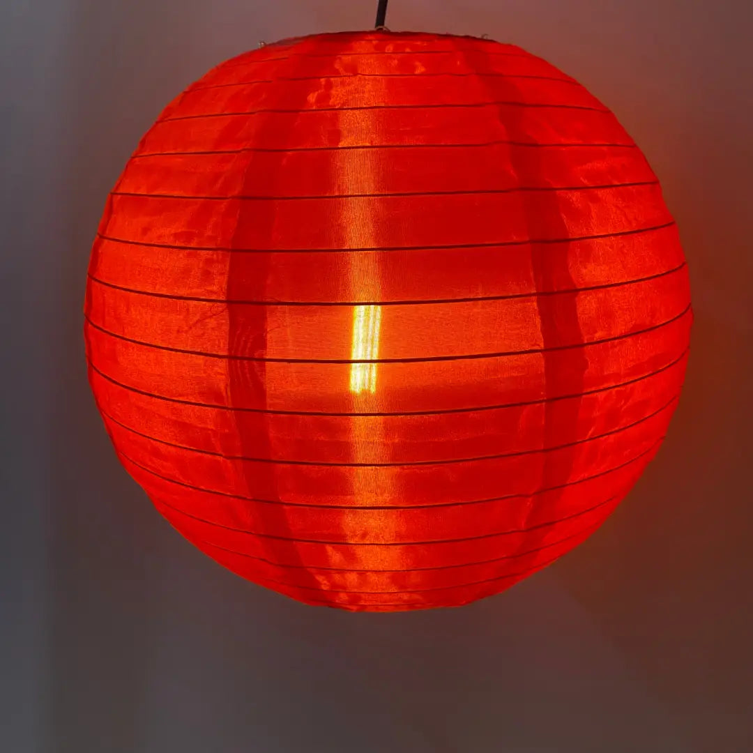 Lantern - 35cm Round Red - Festoon Bulbs