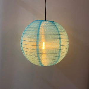 Lantern - 35cm Round Turquoise - Festoon Bulbs