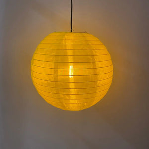 Lantern - 35cm Round Yellow - Festoon Bulbs