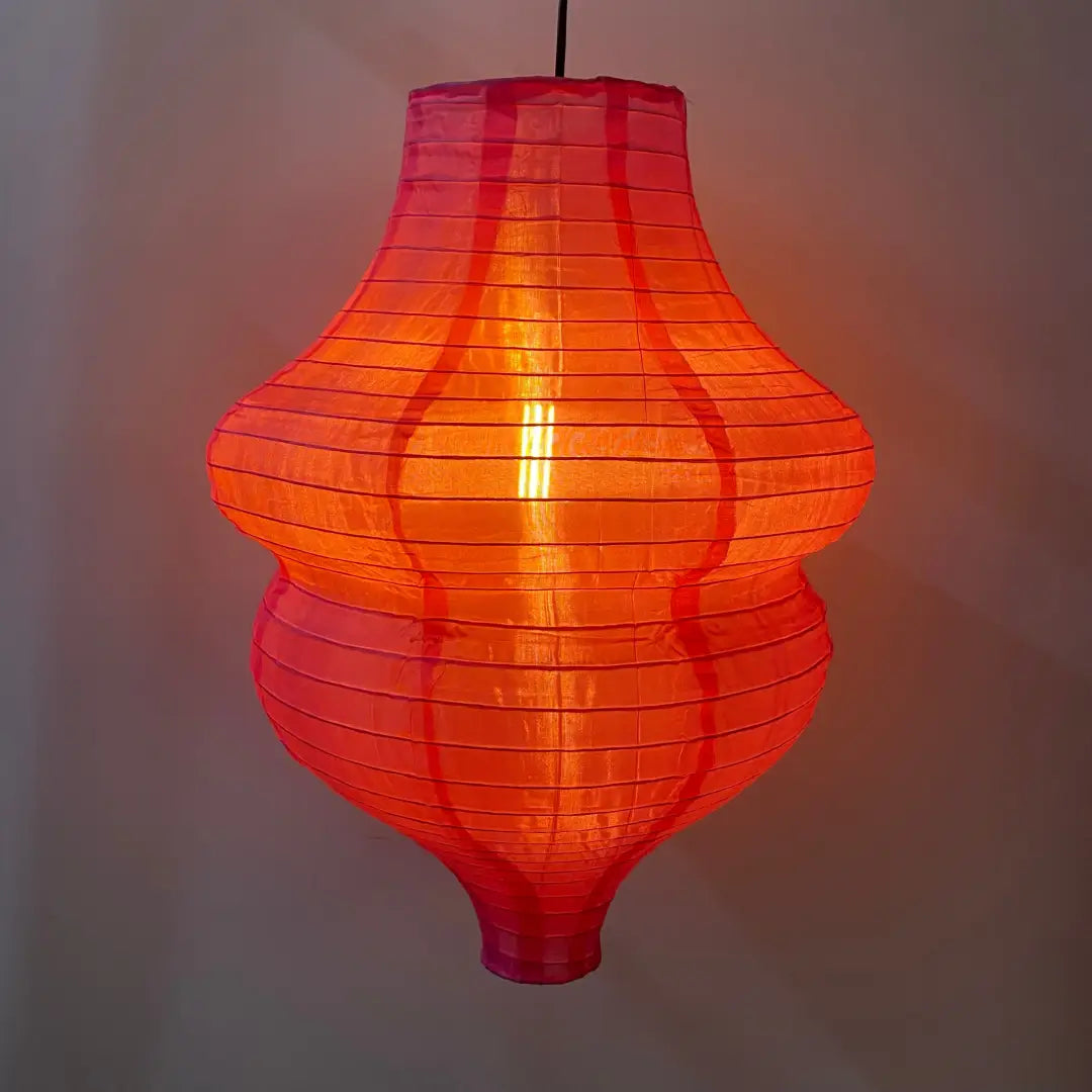 Lantern - 40cm Beehive Fuchsia - Festoon Bulbs