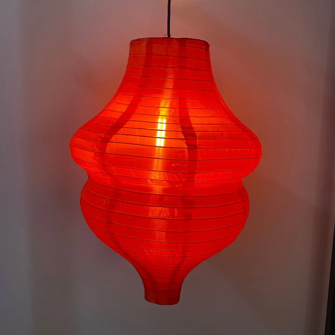 Lantern - 40cm Beehive Red - Festoon Bulbs