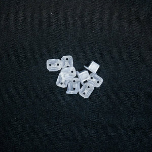 Collection of clear plastic cord locks for 6x12 plastic mount clips and 6x12 flex neon products