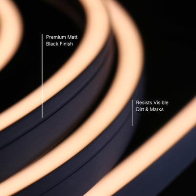 12x20mm Black Neon - Warm White Per Meter (24V)