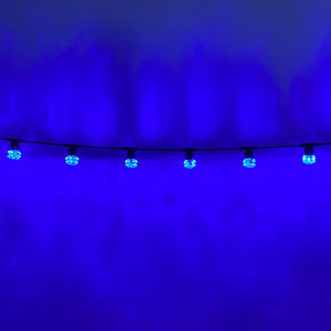 Cabochon Blue Flat Festoon Lighting Per Meter (0.5m Spacing)