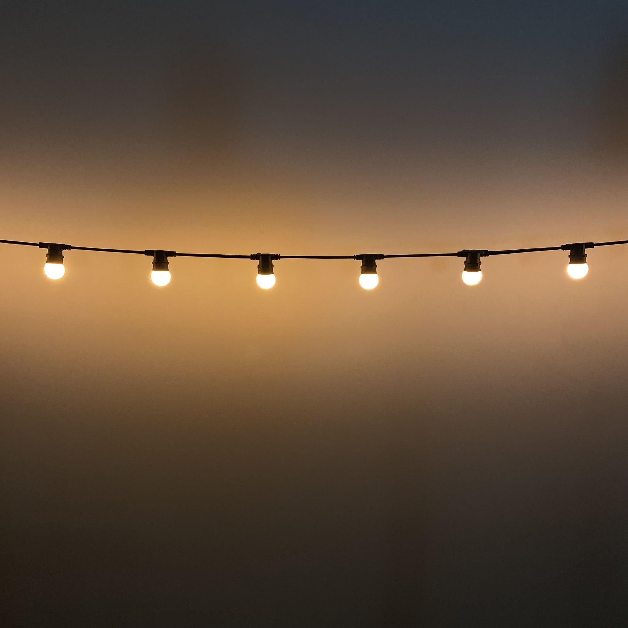 G45 Milky Warm White 4F Flat Festoon Lighting Per Meter (0.25m Spacing)