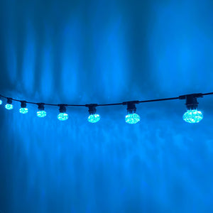 Cabochon Cyan Flat Festoon Lighting Per Meter (0.5m Spacing)