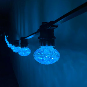 Cabochon Cyan Flat Festoon Lighting Per Meter (0.5m Spacing)