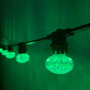 Cabochon Green Flat Festoon Lighting Per Meter (0.5m Spacing)