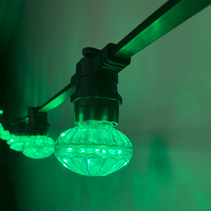 Cabochon Green Flat Festoon Lighting Per Meter (0.5m Spacing)