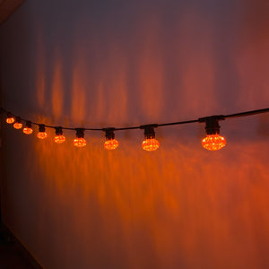 Cabochon Orange Flat Festoon Lighting Per Meter (0.5m Spacing)