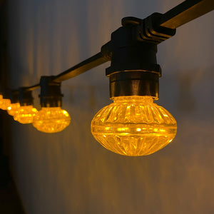 Cabochon Yellow Flat Festoon Lighting Per Meter (0.5m Spacing)