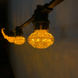 Cabochon Yellow Flat Festoon Lighting Per Meter (0.5m Spacing)