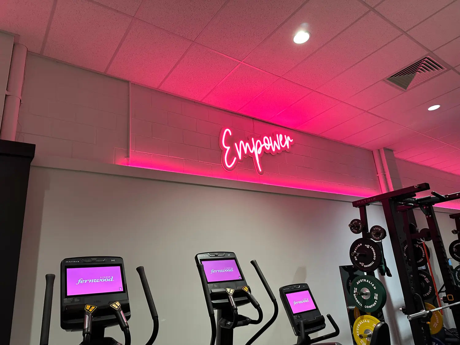 Empowering Spaces with Hot Pink for Fernwood Newstead Gym