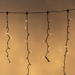 5M Icicle Warm White Fairy Lights with 1M & 2M Dropper