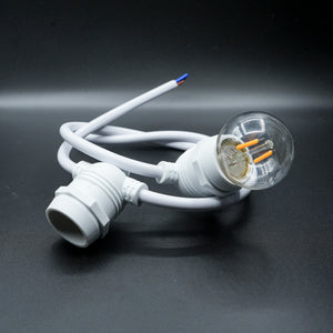Festoon Cable WHT E27 Round 0.50m Spacing (mtr)