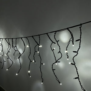 5M Icicle Pure White White Twinkling Fairy Lights with 0.3M & 0.5M Dropper