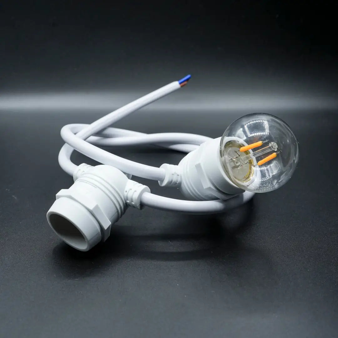 Festoon Cable WHT E27 Round 0.50m Spacing (mtr) - Festoon Cable