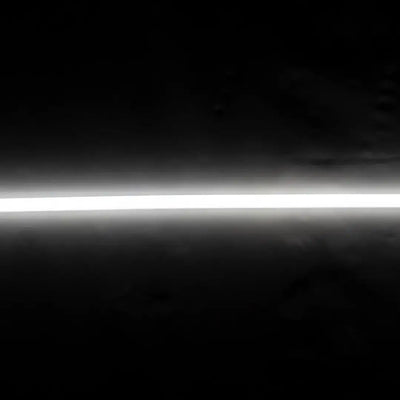 Flex Neon architectural lighting with bright horizontal glowing line against darkness