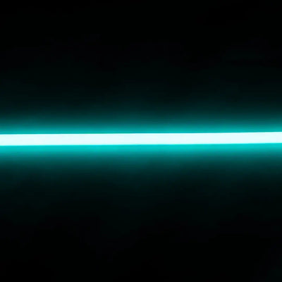 Glowing turquoise Flex Neon light streak with vertical bending for ELG 12V Mars Green product