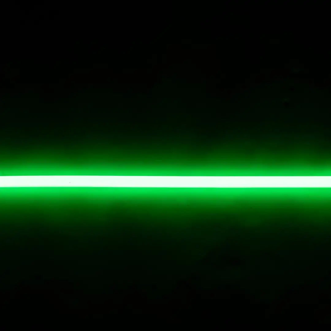 Bright green flex neon line for architectural lighting and neon signs in emerald green