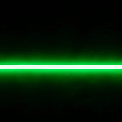 Bright green flex neon line for architectural lighting and neon signs in emerald green