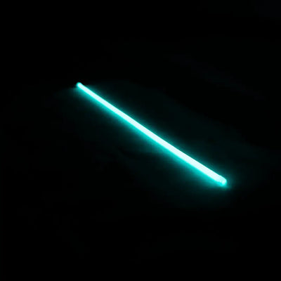 Flex Neon vertical bending Mars Green glowing turquoise light beam in darkness elg 12v