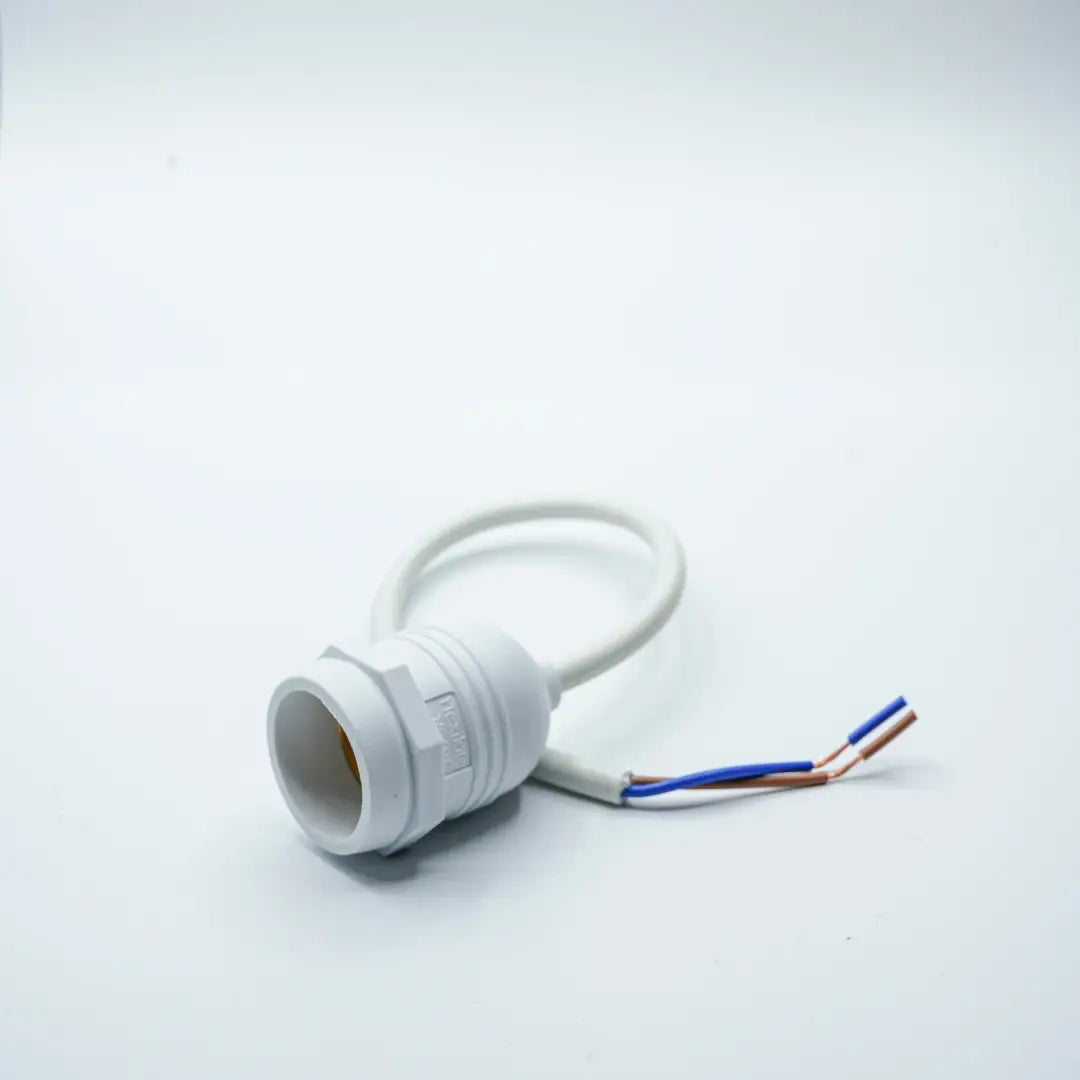 E27 IP44 White Socket - Festoon Bulbs