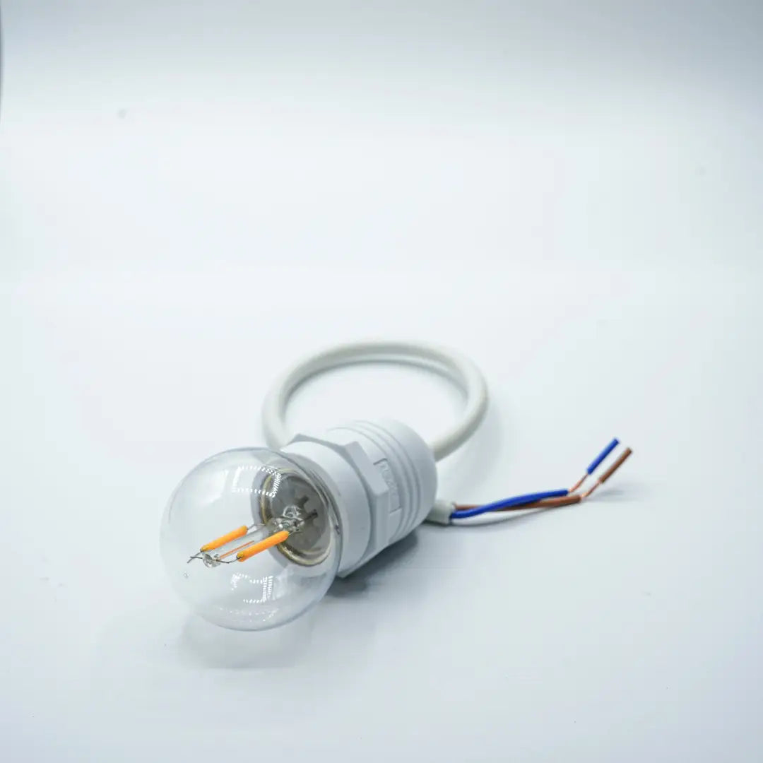 E27 IP44 White Socket - Festoon Bulbs