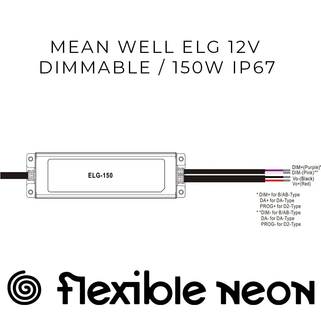 Mean Well ELG 12V Dimmable / 150W IP67 - Accessories