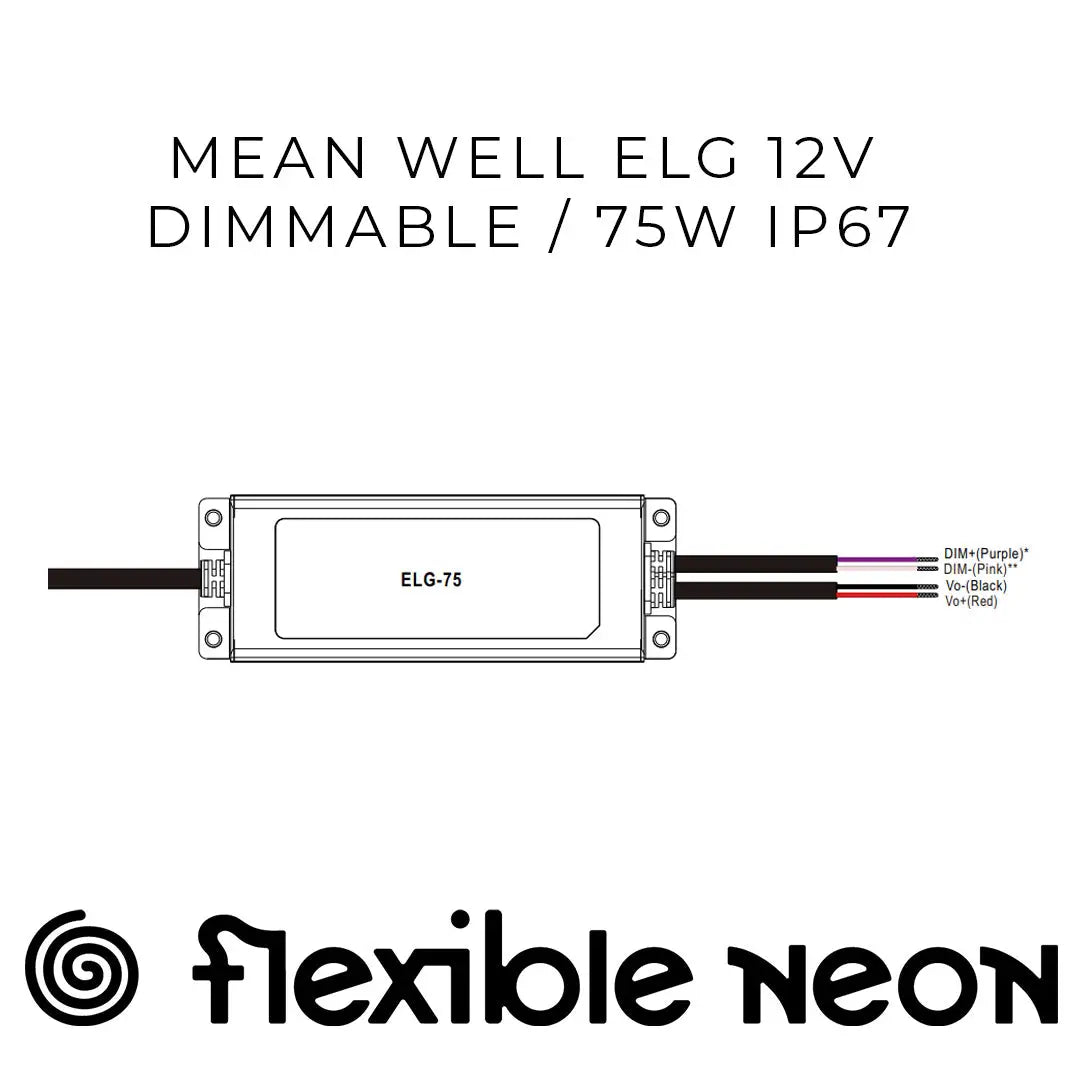 Mean Well ELG 12V Dimmable / 75W IP67 - Accessories