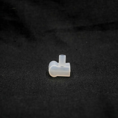 White plastic L-shaped connector for 10x13x22 landscape series exit end cap for flexible neon lighting