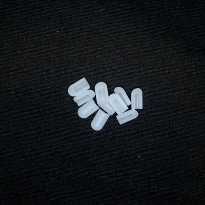 White oval-shaped pills for 8x16 flex neon installation and coloured end caps